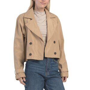 26 INTERNATIONAL Tan Cropped Trench Coat